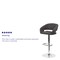 Merrick Lane Rothko Modern Bar Stool Rounded Mid-Back Stool With Height Adjustable Swivel Seat